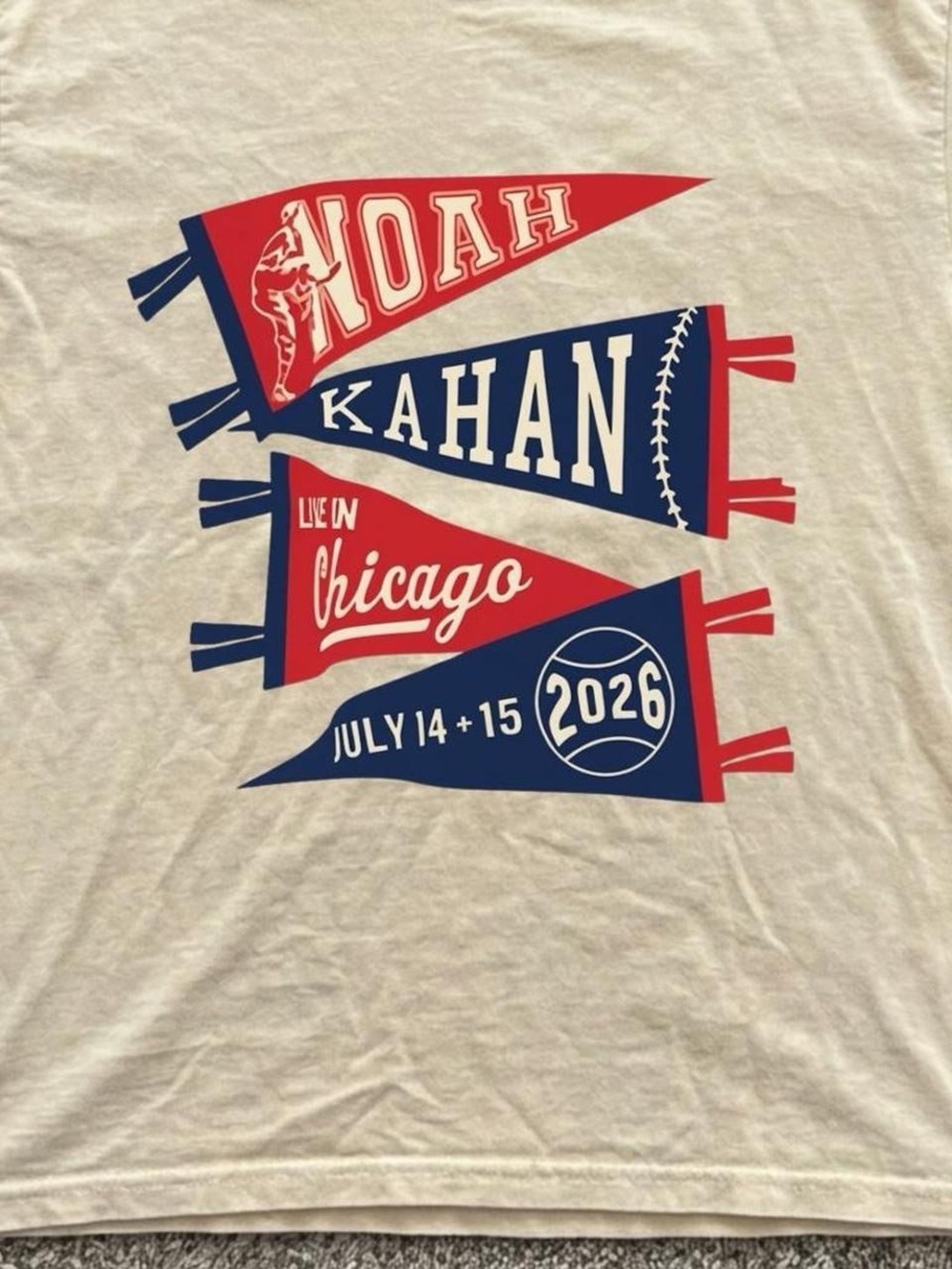 Noah Kahan Short Sleeve Tee, Noah Chicago graphic shirt - Picture 3 of 3